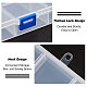 BENECREAT 4 Pack 15 Grids Plastic Storage Box Jewellery Organiser with Adjustable Dividers CON-BC0006-71-5
