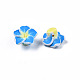 Plumeria hecha a mano de arcilla polimérica flor 3D abalorios CLAY-Q192-15mm-05-3