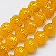 Natural Yellow Agate Bead Strands G-G435-10mm-02-1