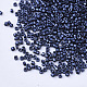 ガラスシリンダービーズ  シードビーズ  メタリックカラー  丸い穴  プルシアンブルー  1.5~2x1~2mm  穴：0.8mm  約8000個/袋  約85~95 G /袋 SEED-Q036-01A-C01-3