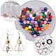 Pandahall Elite 300 pcs Colorful Round Glass Beads with 1 pcs Beading Needle & 10mx0.8mm Elastic Wire for DIY Jewelry Making EGLA-PH0003-06-7