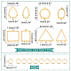 Unicraftale eslabones de componentes de araña en forma de lágrima/triángulo/anillo/rectangular STAS-UN0030-09-5