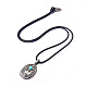 Alloy Pendant Necklaces NJEW-F235-08AS-2