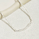 女性のための鉄のペンダントネックレス  銀色のメッキ  カーブ  16-7/8インチ（43cm） VQ0358-1-1