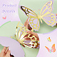 Papillon en papier double couche creux 3d AJEW-WH0505-15-4
