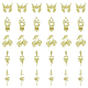 Dicosmetico 40 pz 5 stili fascini a tema halloween fascini del cranio in oro chiaro farfalla morta spada fascini del cuore piccoli fascini del cranio della ciliegia fascini della lega per gioielli che fanno ornamento di halloween FIND-DC0003-17-1