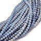 Aventurine bleue naturelle chapelets de perles rondes X-G-P072-22-8mm-1
