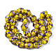 Chapelets de perles vernissées de sable d'or manuels LAMP-N021-40E-2