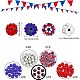 80 шт. 5 круглых бусины из полимерной глины со стразами на тему Дня независимости RB-FH0001-07-2