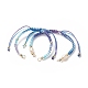 Наборы браслетов из плетеного шнура из полиэфирной нити AJEW-JB01143-2