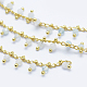 Natürliche aquamarine handgemachte Perlenketten CHC-P003-11Z-2