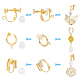 SUNNYCLUE 1 Box 18Pcs Clip on Earrings Findings Earrings Converter Gold Earring Converter Components with Plastic Pad Non Pierced Earring Set Ear Clips for Jewelry Making Women Adult DIY Crafts FIND-SC0003-96G-3