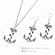 Zinc Alloy Anchor Jewelry Sets SJEW-BB16591-3