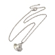 Collier pendentif coeur en résine avec chaînes singapour NJEW-C003-01B-2