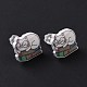 Acrylic Cat Stud Earrings with Platic Pins for Women EJEW-F293-04B-3