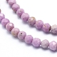 Perles de lépidolite naturelle / mica violet G-G823-16-3.5mm-3