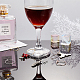 Breloque d'anneaux en verre de vin en laiton KK-PH0035-83-7