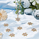 Beebeecraft 10Pcs 18K Gold Plated Snowflake Charms Cubic Zirconia Winter Christmas Charm Pendants for Crafting Bracelet Necklace Jewelry Making KK-BBC0002-56-5