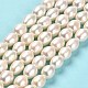 Fili di perle di perle d'acqua dolce coltivate naturali PEAR-E016-193-2