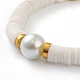 Bracelets élastiques faits à la main de perles heishi en pâte polymère BJEW-JB05759-01-2