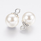 De aleación de acrílico colgantes de perlas PALLOY-G196-12AS-2