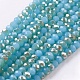 Electroplate Glass Faceted Rondelle Beads Strands EGLA-D020-3x2mm-38-2