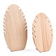 2 Größe abnehmbarer Armbandständer aus Holz mit ovalem Blatt BDIS-WH0003-22-1