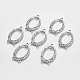 Enlaces de componentes de araña de anillo ovalado tallado de estilo tibetano TIBEP-EA13625Y-LF-2