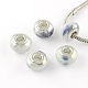 Perles européennes de porcelaine de couleur AB manuelles PORC-R042-C16-1