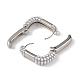 Aretes de aro ovalados de perlas de imitación de plástico EJEW-L234-071P-3