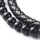 Mehrsträngige Armbänder aus natürlichem Obsidian mit runden Perlen BJEW-JB06571-03-6