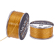 ナイロンビーズ糸  シードビーズスレッド  ジュエリー ビーズ ブレスレットを作るためのナイロン文字列  ゴールデンロッド  0.1mm  約50.31ヤード（46m）/ロール NWIR-WH0005-10C-1