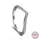 925 anello da dito da donna in argento sterling placcato rodio con micro pavé di zirconi cubici RJEW-F150-15B-01P-1