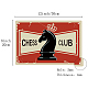 CREATCABIN Chess Club Tin Signs Vintage Metal Wall Decor Decoration Art Mural Hanging Iron Painting for Home Garden Bar Pub Kitchen Living Room Office Garage Poster Plaque 12 x 8inch AJEW-WH0157-471-2