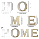 CREATCABIN 4Pcs Home Sign Letters 3D Acrylic Mirror Wall Decor Stickers Wall Art Family Wall Decals Decor Self Adhesive Removable Eco-Friendly for Home Living Room Bedroom Decoration Brown Color DIY-WH0282-22C-2