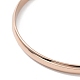 Placage ionique (ip) mode poli 304 bracelets unis en acier inoxydable BJEW-L664-024C-RG-01-3