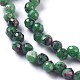 Natural Ruby Zoisite  Beads Strands G-H243-16-3