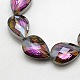 Electroplate Crystal Glass Teardrop Beads Strands EGLA-F067D-01-1
