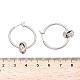 Латунные серьги-кольца для женщин EJEW-L297-01A-P-5