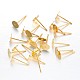 Brass Stud Earring Findings KK-F371-37G-2