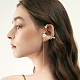 Anattasoul 4 pièces 4 style boucles d'oreilles manchette fleur strass cristal avec émail EJEW-AN0001-61-5