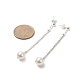 Brass Rhinstone Strass Chains Dangle Stud Earrings EJEW-TA00195-3
