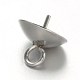 304 ciondolo a forma di spilla con perle a forma di tazza in acciaio inossidabile STAS-F094-03C-P-3