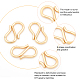BENECREAT 100Pcs 18K Real Gold Plated S-Hook Clasps STAS-BC0003-52-4