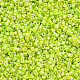 蛍光色ガラスシリンダービーズ  シードビーズ  焼き付け塗料  丸い穴  淡緑色  1.5~2x1~2mm  穴：0.8mm  約8000個/袋  約1ポンド/バッグ SEED-S047-P-007-3
