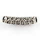 Tibetan Style Alloy Hollow Curved Tube Beads TIBEB-Q062-09AS-FF-2
