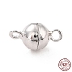 Rhodium Plated 925 Sterling Silver Magnetic Clasps STER-A001-02B-P-1