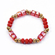 Perlas de vidrio estiran las pulseras BJEW-L640-04G-2