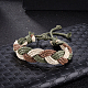 Trenzadas ajustables pulseras cordón de cuero unisex BJEW-BB15532-10