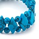 Bracelets extensibles en turquoise synthétique BJEW-E355-01-3